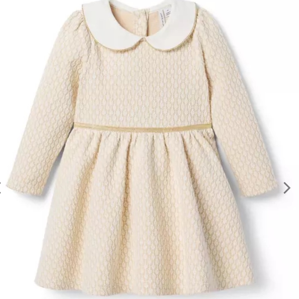 Janie and Jack Girls The Sparkle Collared Dress Size 5